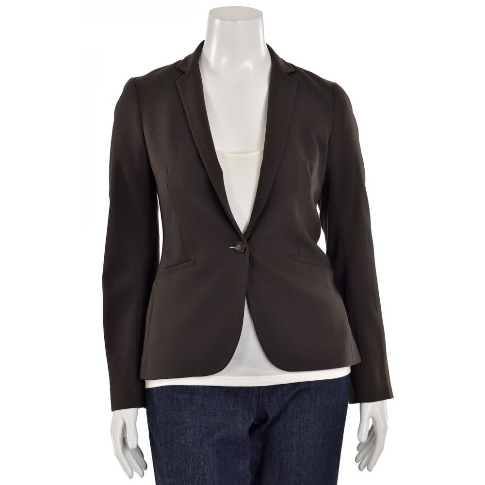 Theory Brando Craze Ponte Knit Women's Blazer / Jacket in Brown sz 10